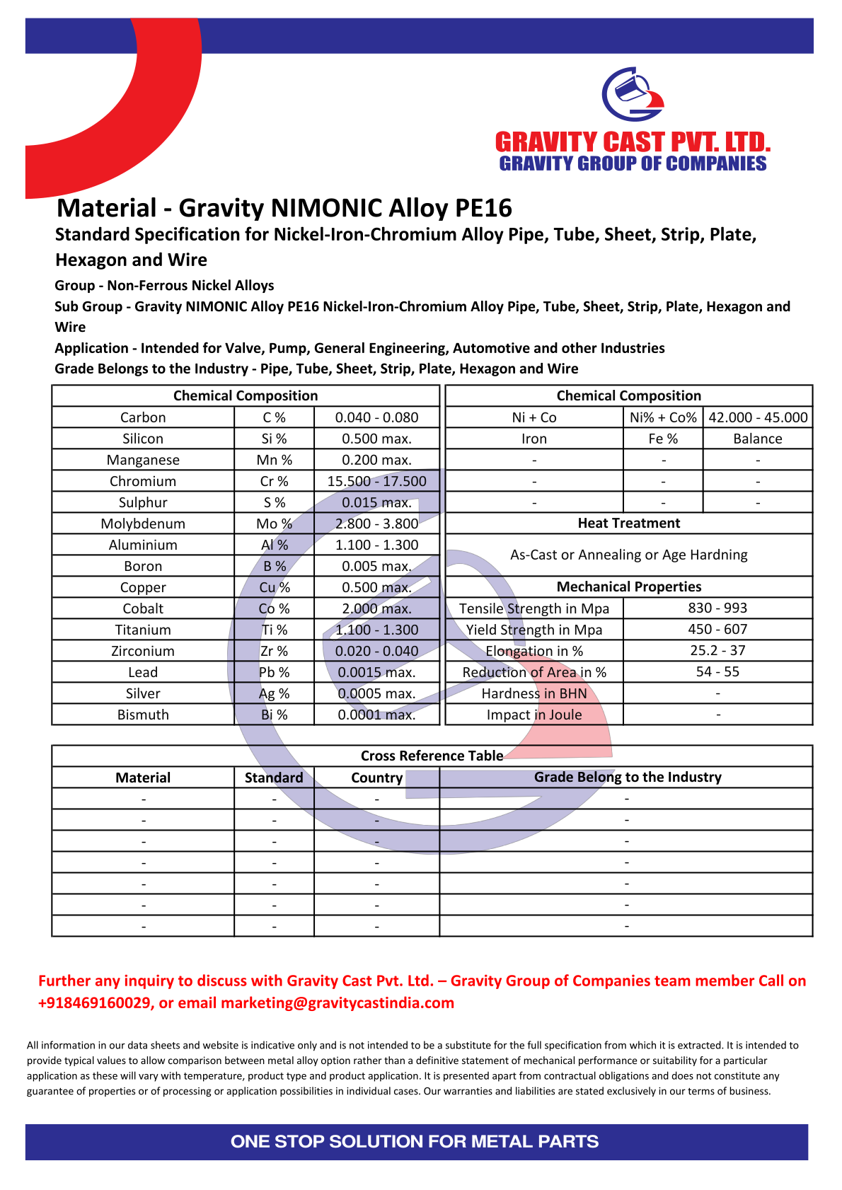 Gravity NIMONIC Alloy PE16.pdf